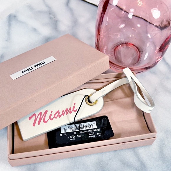 Miu Miu “Miami” Goat’s Leather Bag Charm - Picture 2 of 3